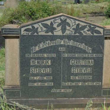 STEDEVELD Hendrik 1866-1950 & Gerritdina ROOSEBOOM 1867-1946
