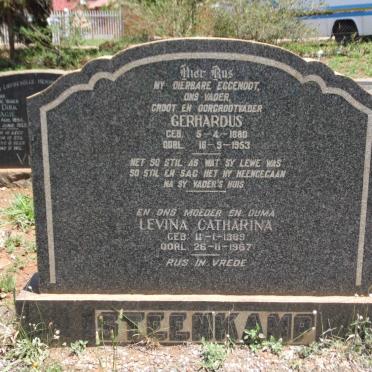 STEENKAMP Gerhardus 1880-1953 &amp; Levina Catharina 1889-1967
