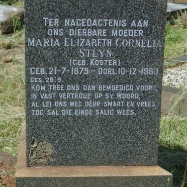 STEYN Willem Daniel 1877-1946 & Maria Elizabeth Cornelia KOSTER 1879-1960_2