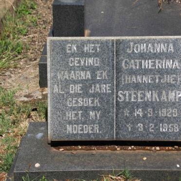 STEENKAMP Johanna Catherina 1929-1958