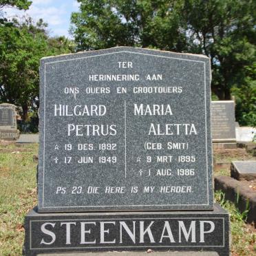 STEENKAMP Hilgard Petrus 1892-1949 &amp; Maria Aletta SMIT 1895-1986