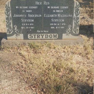 STRYDOM Johannes Anderson 1872-1967 &amp; Elizabeth Magdalena 1878-1959