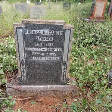 STANDER Susara Elizabeth nee BOTHA 1908-1957