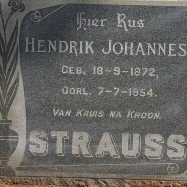 STRAUSS Hendrik Johannes 1872-1954