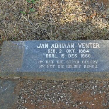 VENTER Jan Adriaan 1884-1960