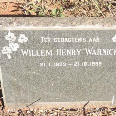 WARNICK Willem Henry 1899-1955