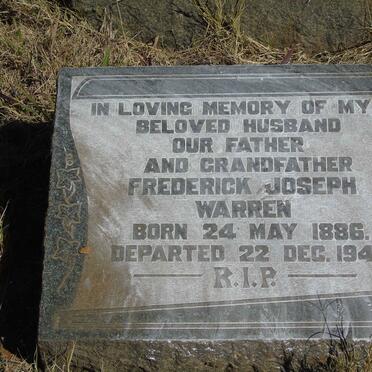 WARREN Frederick Joseph 1886-1948