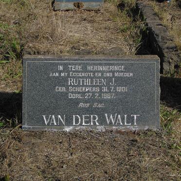 WALT Ruthleen J., van der nee SCHEEPERS 1901-1967