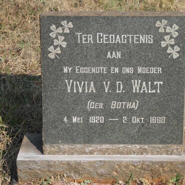 WALT Vivia, v.d. nee BOTHA 1920-1960