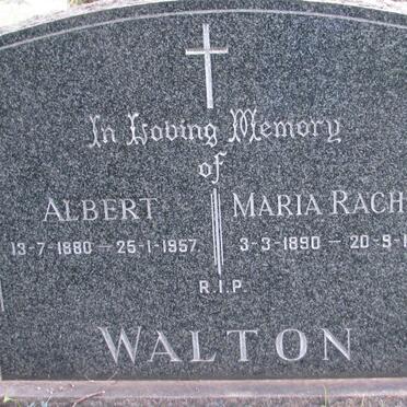 WALTON Albert 1880-1957 &amp; Maria Rachel 1890-1981