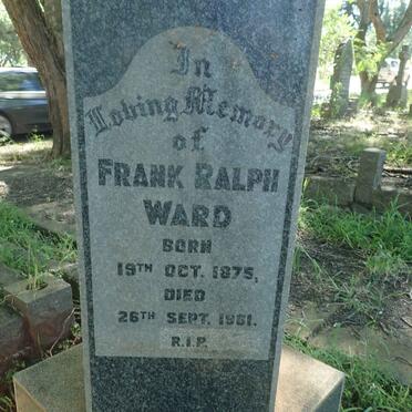 WARD Frank Ralph 1875-1951
