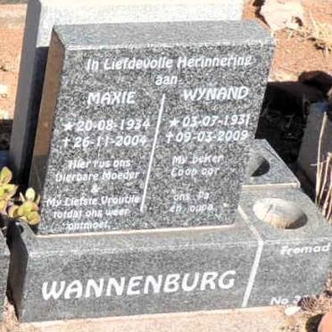 WANNENBURG Wynand 1931-2009 & Maxie 1934-2004