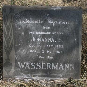 WASSERMAN Johanna S. 1883-1957