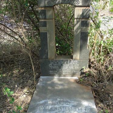 WEIBERLE Maria Elizabeth CILLIERS 1899-1950 :: RADEMEYER Willie 1911-1974 _1