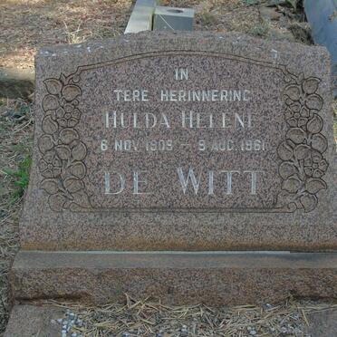 WITT Hilda Helene, de 1909-1961