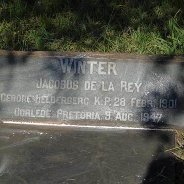 WINTER Jacobus De La Rey 1901-1947