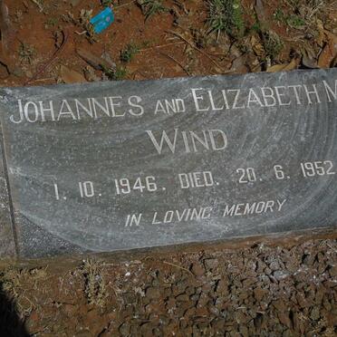 WIND Johannes -1946 & Elizabeth M. -1952