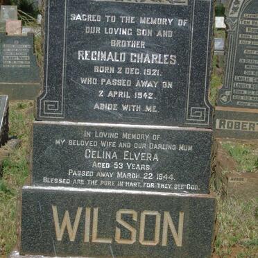 WILSON Celina Elvera -1944 :: WILSON Reginald Charles 1921-1942