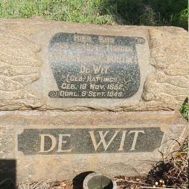 WIT Willemina ?, de nee HATTINGH 1852-1948