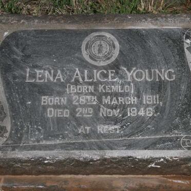 YOUNG Lena Alice nee KEMLO 1911-1946