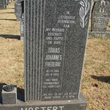 MOSTERT Tobias Johannes Frederik 1914-1992