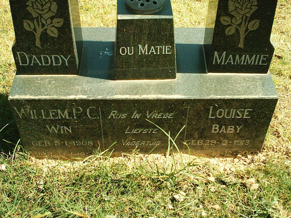ROHRBECK Willem P.C. 1908-19?? &amp; Louise 1913-2002