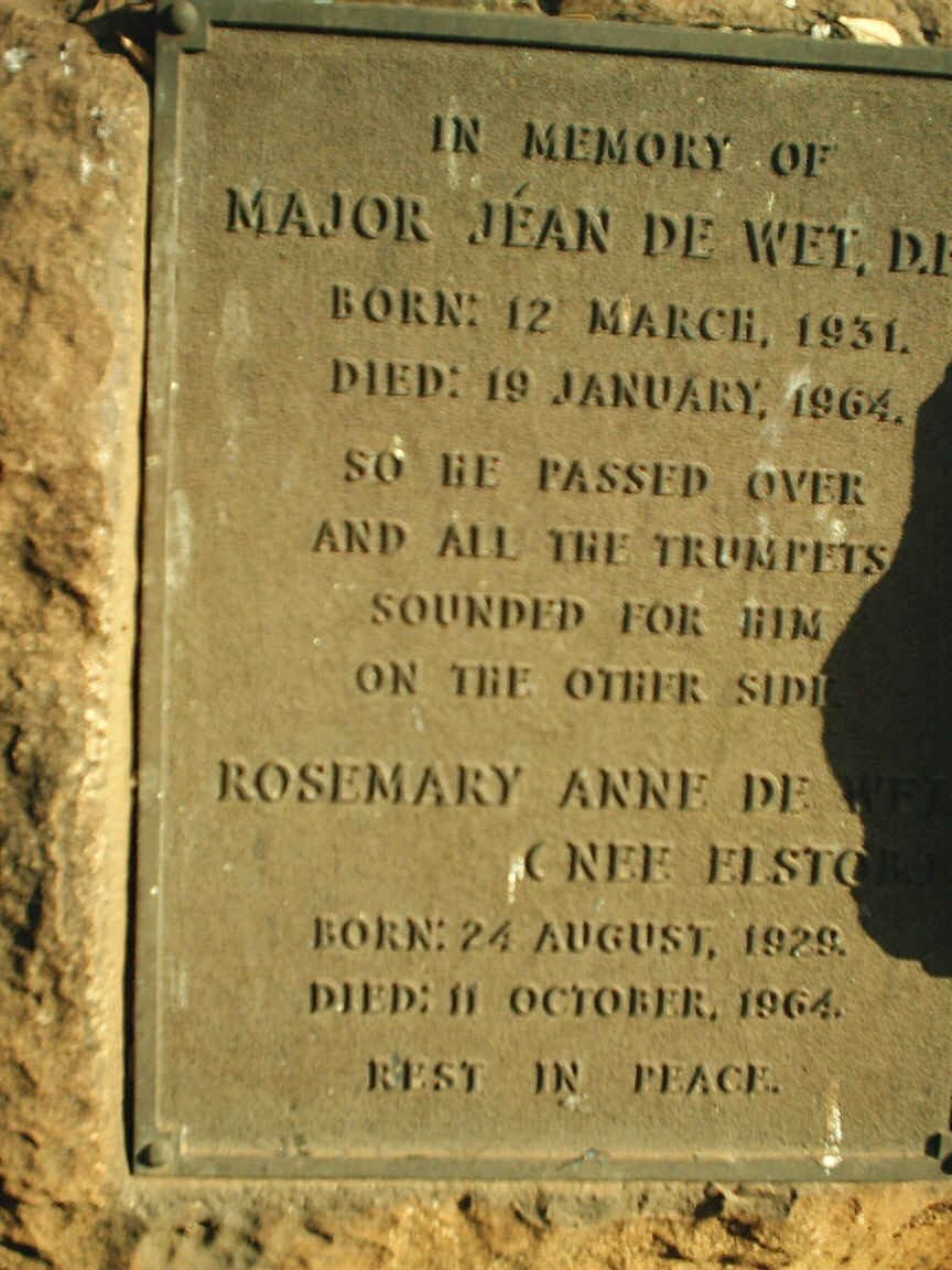 WET Jéan, de 1931-1964 &amp; Rosemary Anne ELSTON 1929-1964