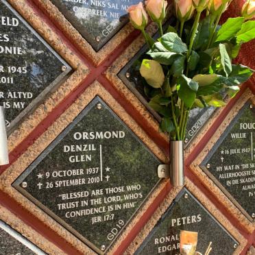 ORSMOND Denzil Glen 1937-2010