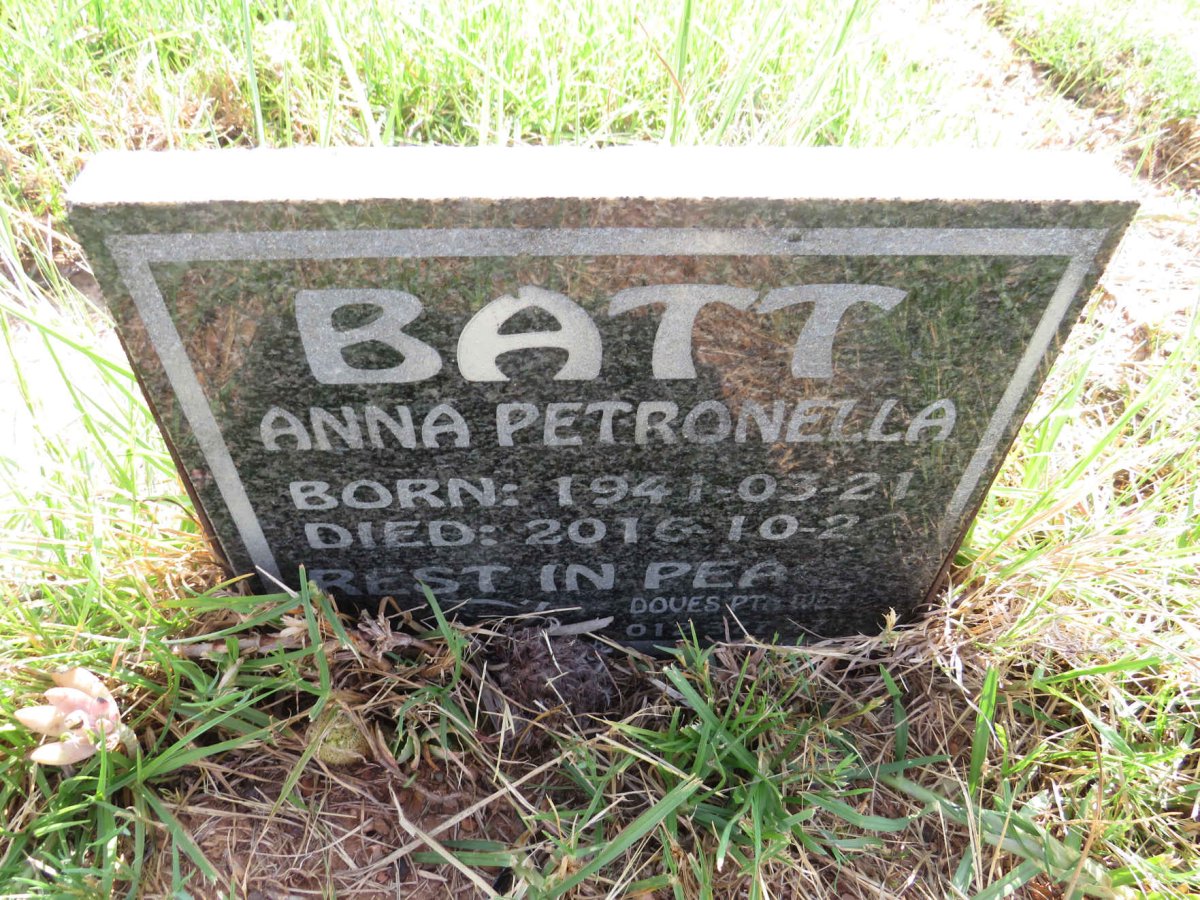 BATT Anna Petronella 1941-2016