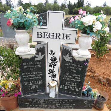 BEGRIE William John 1938-2021 & Alida Barendina 1943-