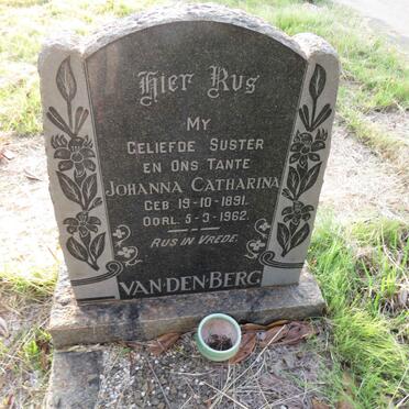 BERG Johanna Catharina, van den 1891-1962
