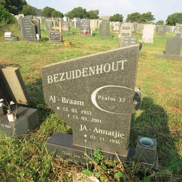 BEZUIDENHOUT A.J. 1933-2001 & J.A. 1936- 