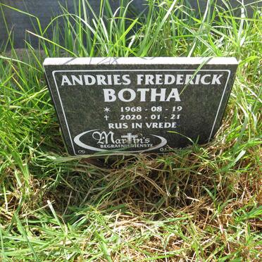 BOTHA Andries Frederick 1968-2020