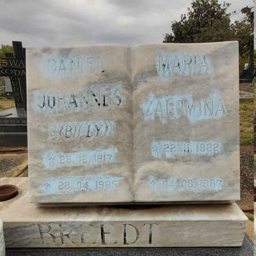 BREEDT Daniel Johannes 1917-1985 & Maria Zalomina 1922-1987
