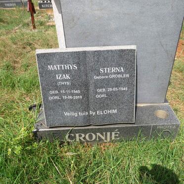 CRONJE Matthys Izak 1945-2018 & Sterna GROBLER 1945- 