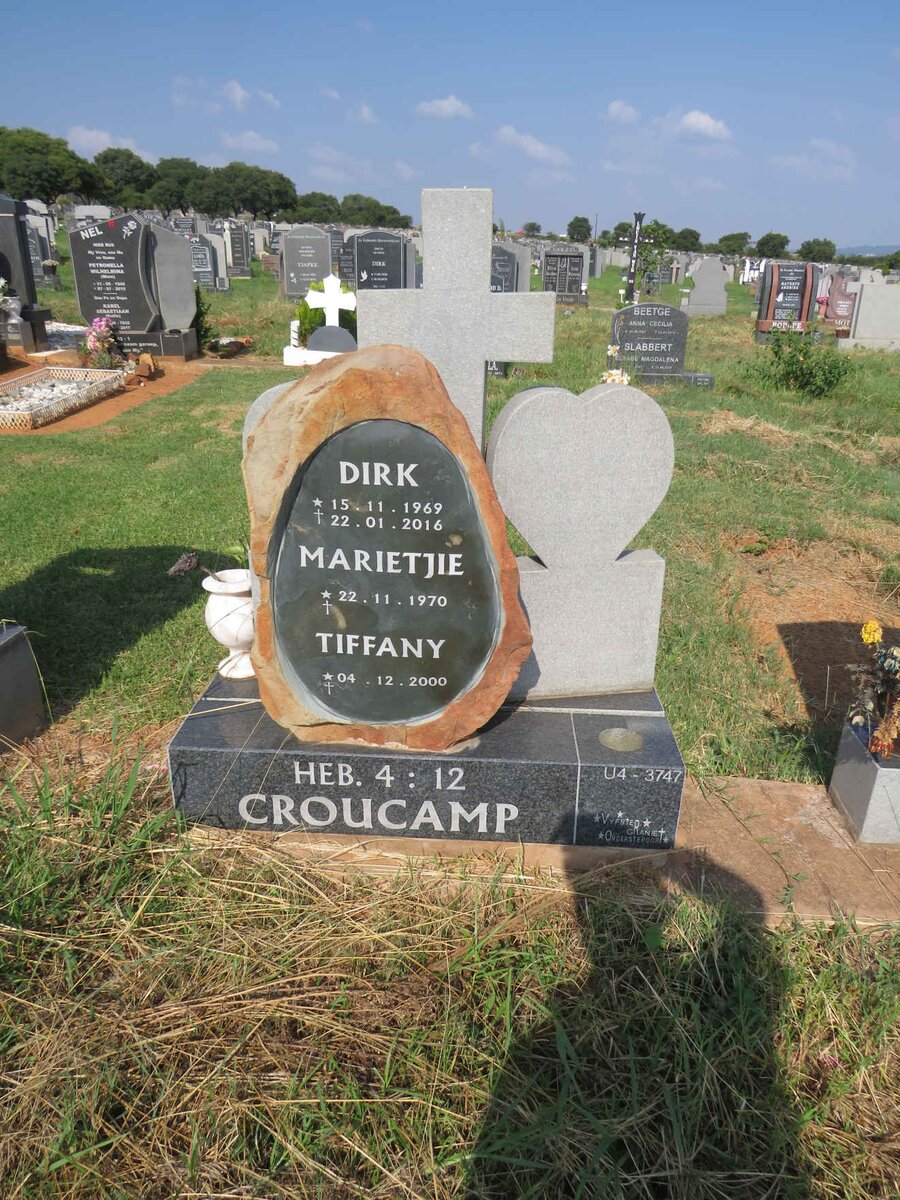 CROUCAMP Dirk 1969-2016 & Marietjie 1970- :: CROUCAMP Tiffany 2000-