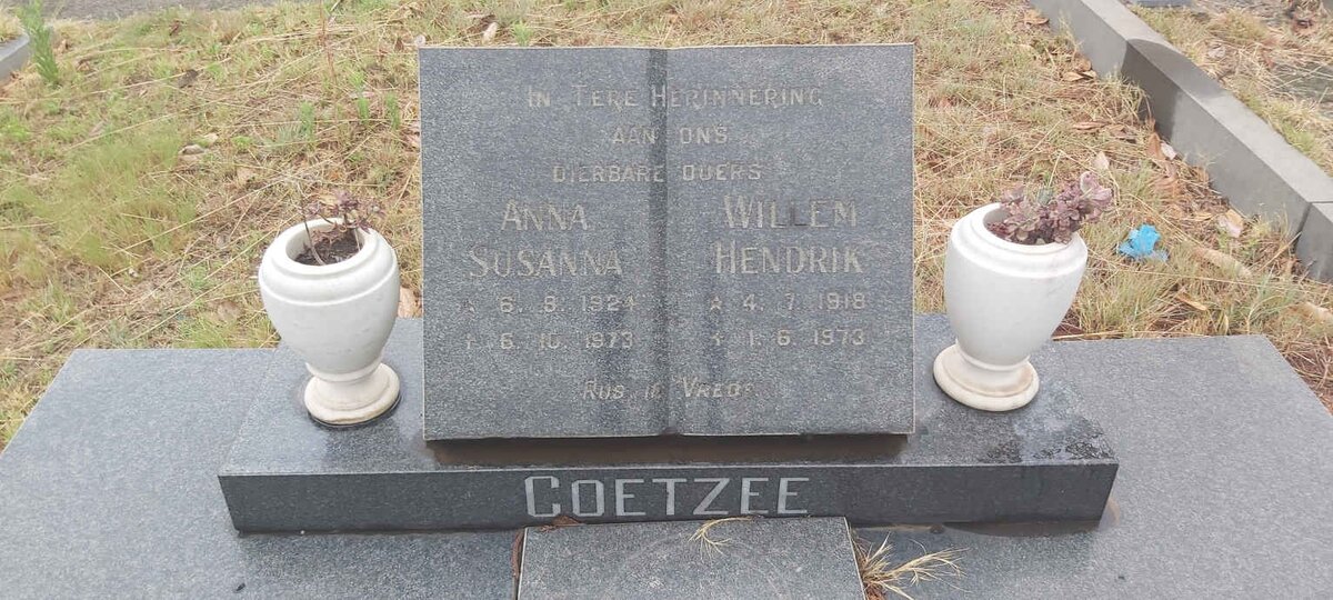 COETZEE Willem Hendrik 1918-1973 & Anna Susanna 1924-1973