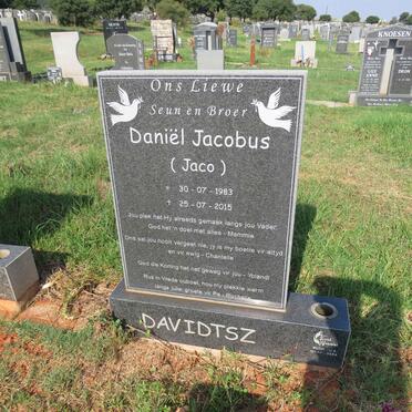 DAVIDTSZ Daniel Jacobus 1983-2015