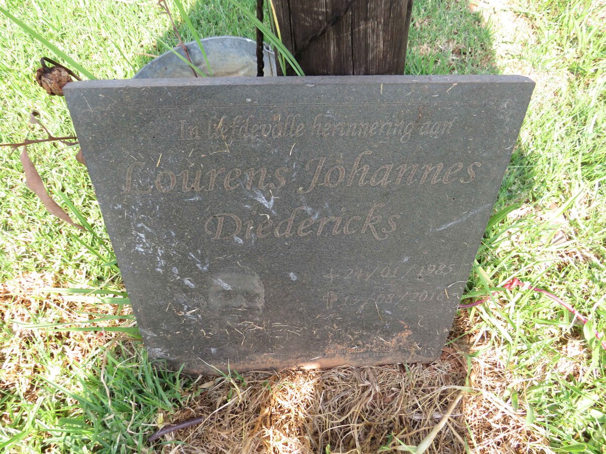 DIEDERICKS Lourens Johannes 1985-2016