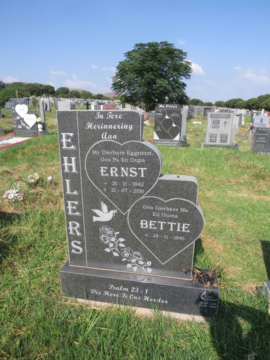 EHLERS Ernst 1942-2016 & Bettie 1945-