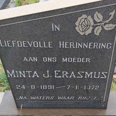 ERASMUS Minta J. 1891-1972