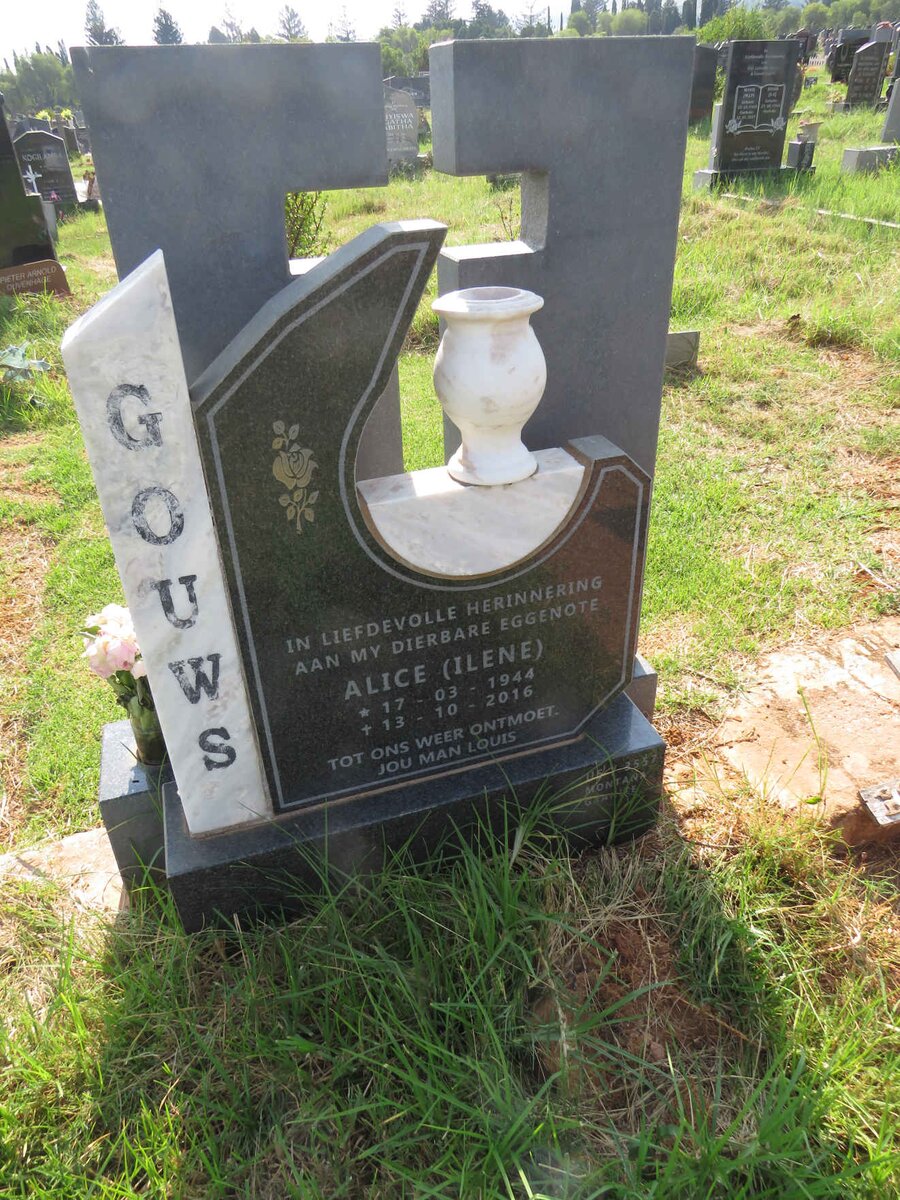 GOUWS Alice 1944-2016