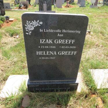 GREEFF Izak 1946-2020 & Helena 1947- 