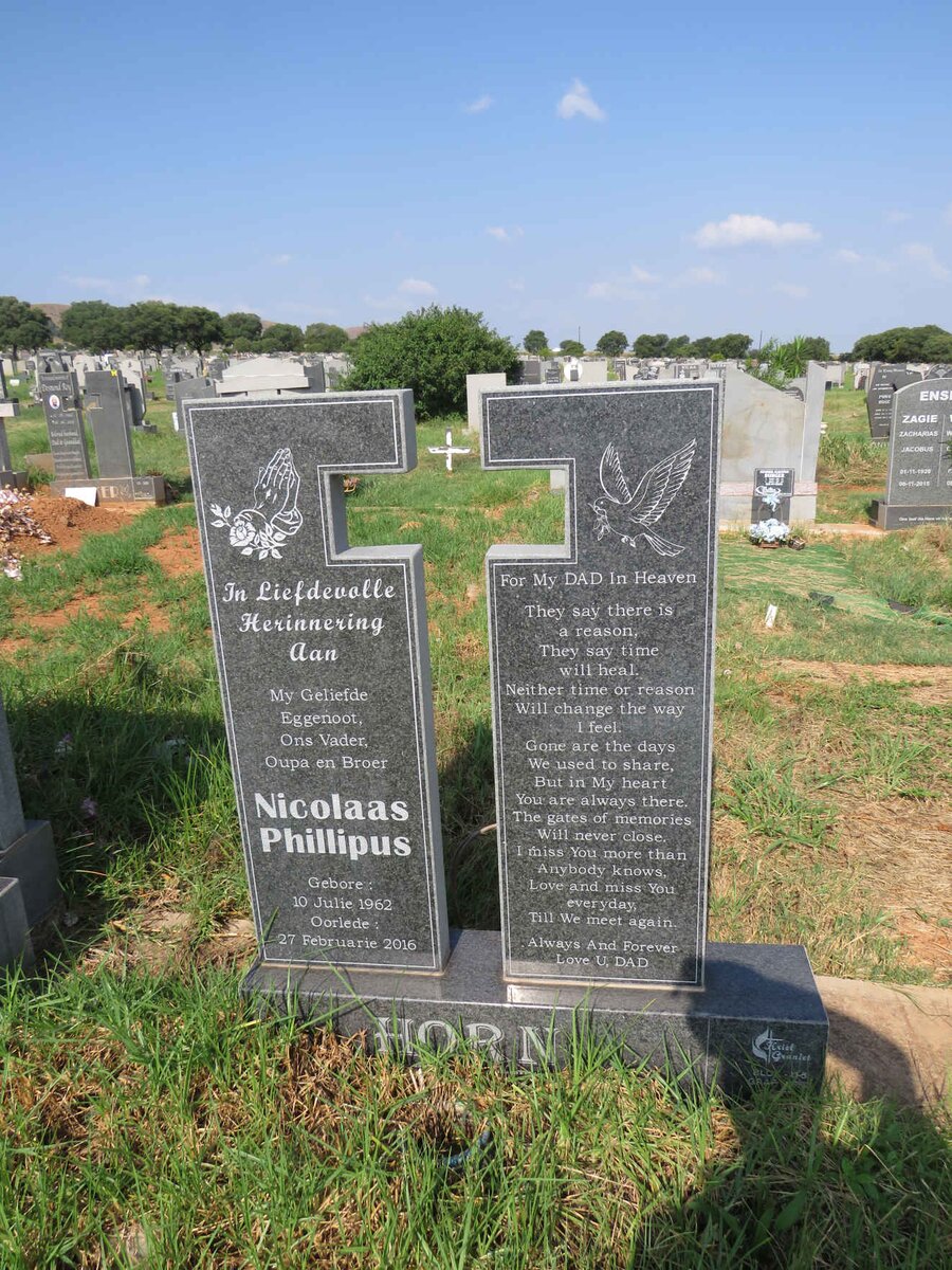 HORN Nicolaas Phillipus 1962-2016