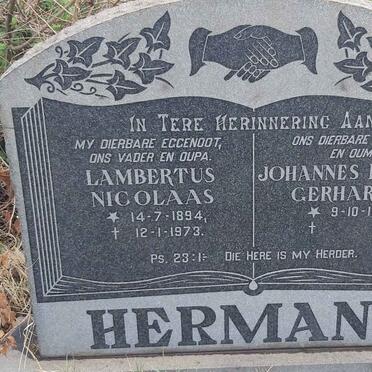 HERMANN Lambertus Nicolaas 1894-1973 & Johannes Petrus Gerhardus 1908- 