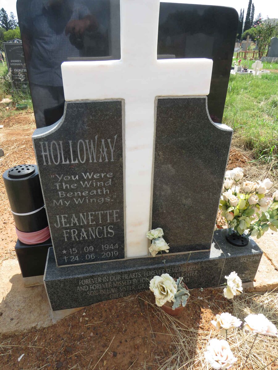 HOLLOWAY Jeanette Francis 1944-2019