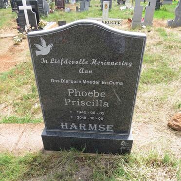 HARMSE Phoebe Priscilla 1945-2018