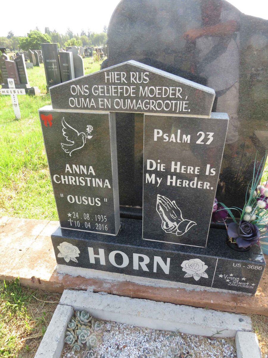 HORN Anna Christina 1935-2016