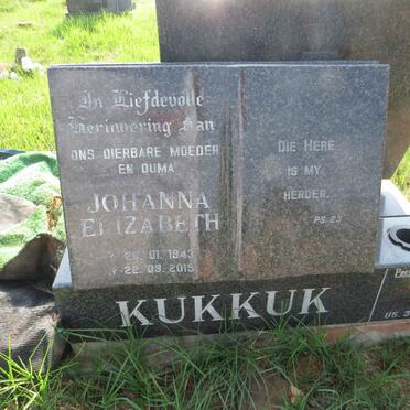 KUKKUK Johanna Elizabeth 1943-2015
