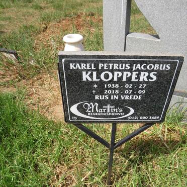 KLOPPERS Karel Petrus Jacobus 1938-2018 
